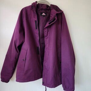 Armadillo Men's Light Hooded Jacket Windbreaker Size Medium Purple